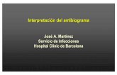 InterpretaciInterpretación del antibiograma … · Interpretación del antibiograma JoséA. Martínez Servicio de Infecciones Hospital Clínic de Barcelona InterpretaciInterpretación