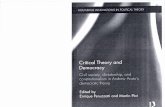 Critical Theory and Democracy - El Colegio de San OLvera... · PDF fileIn this historical context, Cohen and Arato's book was a timely instrument for the interpretation of the present