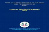TYPE 1 DIABETES MELLITUS IN CHILDREN AND … guidelines for Web.pdf · type 1 diabetes mellitus in children and adolescents in india clinical practice guidelines 2011 editors aspi