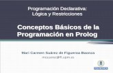 Conceptos Básicos de la Programación en Prolog · Conceptos Básicos de la Programación en Prolog. Contenidos. Unificación Estructuras de datos Recursividad, ... Listas: Ejercicios