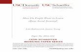 CESR-SCHAEFFER WORKING PAPER SERIES · CESR-SCHAEFFER WORKING PAPER SERIES The Working Papers in this series have not undergone peer review or been edited by USC. The series is ...