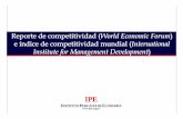 Reporte de competitividad (World Economic Forumipe.org.pe/wp-content/uploads/2010/11/presentacion-reporte-de... · IPE INSTITUTO PERUANO DE ECONOMÍA Reporte de competitividad (World