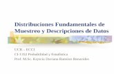 Distribuciones Fundamentales de Muestreo y … CI-1352 Probabilidad y Estadística Distribuciones Fundamentales de Muestreo y Descripciones de Datos 7 Muestreo Aleatorio (cont.) Si