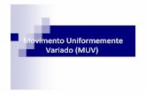 Movimento Uniformemente Variado (MUV)€¦ · realiza um movimento composto de movimentos retilíneos uniformes. Sabendo-se que em t = 0 a posição do veículo é x0 = + 50 km, calcule