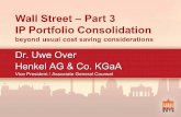 Dr. Uwe Over Henkel AG & Co. KGaA - MARQUES · IP Portfolio Consolidation. beyond usual cost saving considerations. Dr. Uwe. Over. Henkel. AG & Co. KGaA. Vice President / Associate