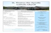 St. Thomas the Apostle Catholic Churchstthomascatholic.com/wp-content/uploads/2014/06/July-16-to-July-23... · July 16 to July 23, 2017 Sat.15 4:30pm Sacrament of Reconciliation 5:30pm