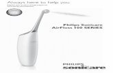 Philips Sonicare AirFloss 100 SerieSdownload.p4c.philips.com/files/h/hx8111_12/hx8111_12_dfu_aen.pdf · Cómo desechar o reciclar el producto al final ... lesiones: - NO utilice alcohol