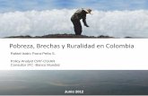 Pobreza, Brechas y Ruralidad en Colombia - rimisp.org · I. Colombia: Brechas por Cerrar ... • 2000 s. g real anual 2.8% vs g real nacional 3.92% ... Necesidad de otro modelo….