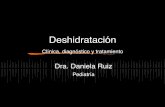 Deshidratación - PEDIATRIA | Se alcanza el éxito ... · Clínica, diagnóstico y tratamiento " Dra. Daniela Ruiz" Pediatría" Generalidades"! ... !NO ↑más de 0.5mEq/L/h"!2mEq/L/h