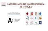 La Responsabilidad Social Corporativa de los OCEX · Enfoque de Responsabilidad “Social Corporativa ... impactos de la actividad corporativa, Con un enfoque sostenible, Con responsabilidad,