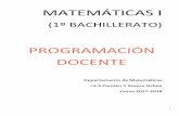 Programación didáctica MATE I NB1 - iesdeluarca.es · Intervalos 1.1. Reconoce los distintos tipos de números reales y los utiliza ... polinomios, igualdades notables y fracciones