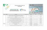 PROGRAMACIÓN DE POSTER - Surcolombiana … · Evaluación de macroinvertebrados como ... Inducción de deficiencias nutricionales en cinco ... cobertura del suelo en la producción