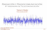 Radiación y Radiocomunicación - · PDF filemurillo@esi.us.es 4.2 TEMA 4. RUIDO 4.1 Introducción 4.2 Ruido Térmico 4.3 Ruido en Antenas Receptoras 4.4 Ruido en Diodos y Transistores