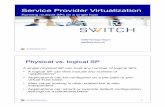 Service Provider Virtualization - SWITCH · Service Provider Virtualization Running multiple SPs on a single host SWITCHaai Team aai@switch.ch ... Apache httpd conﬁguration! Deﬁne