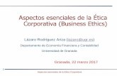 Aspectos esenciales de la Ética Corporativa (Business …cef-ugr.org/wp-content/uploads/2017/03/8-Lazaro-Rodriguez-Ariza.pdf · que deben tener en cuenta factores como son los sociales