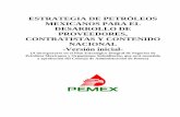 Estrategia desarrollo proveedores - PEMEX€¦ · Análisis de la proveeduría de Petróleos Mexicanos ... de la banca de desarrollo y del sistema financiero en general, y, sobre