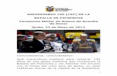 ANIVERSARIO 190 [CXC] DE LA BATALLA DE PICHINCHA Ceremonia Militar de Relevo de ... · 2017-05-23 · ANIVERSARIO 190 [CXC] DE LA BATALLA DE PICHINCHA Ceremonia Militar de Relevo