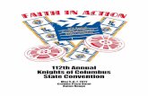 112th Annual Knights of Columbus State Convention · PDF file112th Annual Knights of Columbus State Convention ... convention packet and must be purchased before April 24, ... 112th