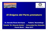 El Enigma del Parto prematuro - Neo Puerto  · PDF fileObjetivos de la Presentación ... 2014 7.90 8.26 13.31 2015 12.10 ... • Gestación múltiple -Polihidramnios • Longitud