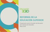 REFORMA DE LA EDUCACIÓN SUPERIOR - …educacion2020.cl/sites/default/files/2016_05_18_ppt_comision... · Porcentaje de programas acreditados en la región (CFT) Cantidad de CFT acreditados