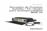 Receptor de Pruebas Satélite / TV / Radio · Receptor de Pruebas Satélite / TV / Radio ... incluidos en el suministro del receptor. Un microcontrolador se encarga de controlar el
