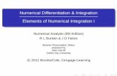 Numerical Differentiation & Integration …yutianli.net/teaching/na/ch4_3a.pdf · Numerical Differentiation & Integration Elements of Numerical Integration I Numerical Analysis (9th