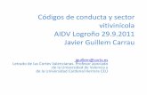 Códigos de conducta y sector vitivinícola AIDV Logroño … · Obligación de nombrar a persona encargada de su cumplimiento en cada empresa JGC 15 . ... Ejemplo: extensiones de