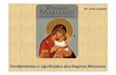 Fundamentos e significados dos Dogmas Marianos · Como interpretar os Dogmas Marianos I.POR QUE SE FALA TANTO HOJE DE MARIA, QUANDO A BÍBLIA FALA T ÃO POUCO DELA? Éverdade, são