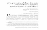 El sapo y la culebra. Un mito chocholteco (ngiguadimensionantropologica.inah.gob.mx/pdf/dian_30_04.pdf · 9Cf. Ferdinand de Saussure [1915], .F erdi n aS us [ 195],Curso de Lingüística