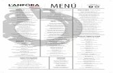 MENò - lanfora.mxlanfora.mx/menu/menu-lanfora.pdf · Mezcla de lechugas, tomate, queso y aderezo de la casa ... Flan de tres leches ... fresa o nutella A ! ogato 95 Gelato de vainilla