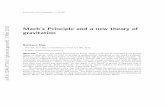 Mach’s Principle and a new theory of gravitation arXiv ... · Amongst those Brans Dicke theory [17] and Hoyle Narlikar theory [18] are most notable. However, these theories requires