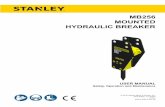 MB256 MOUNTED HYDRAULIC BREAKER - Stanley … · MB256 User Manual 3 SERVICING: This manual contains safety, operation, and routine maintenance instructions. Stanley Hydraulic Tools