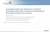 Coupling molecular dynamics and first- principle ... · Coupling molecular dynamics and first-principle electronic structure modeling of disordered heterostructures Olle$Heinonen$