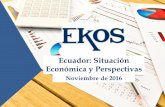 Ecuador: Situación Económica y Perspectivasekosnegocios.com/Negocios/especiales/documentos/... · Económica y Perspectivas Noviembre de 2016. Aspectos 1 MACROECONÓMICOS UNIDAD