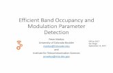 Efficient Band Occupancy and Modulation Parameter Detection … · Efficient Band Occupancy and Modulation Parameter Detection Peter Mathys University of Colorado Boulder mathys@Colorado.edu