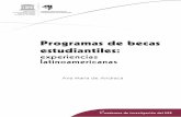 Programas de becas estudiantiles: experiencias ...unesdoc.unesco.org/images/0015/001502/150249s.pdf · En cuanto al presupuesto, los programas de becas desarrollados en Brasil y en