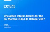Unaudited Interim Results for the Six Months Ended … · Unaudited Interim Results for the Six Months Ended 31 October 2017 Chris Hsu ... $1,234.5M total revenue, +80.7% y/y CCY