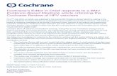 Cochrane’s Editor in Chief responds to a BMJ Evidence ... · Cochrane’s Editor in Chief responds to the BMJ Evidence-Based Medicine article criticizing the Cochrane Review of