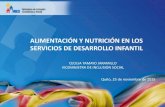 ALIMENTACIÓN Y NUTRICIÓN EN LOS SERVICIOS DE DESARROLLO ... · ALIMENTACIÓN Y NUTRICIÓN EN LOS SERVICIOS DE DESARROLLO INFANTIL ... 0-3 AÑOS MIES es el organismo ... Niñas y