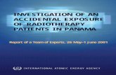 INVESTIGATION OF AN ACCIDENTAL EXPOSURE … · patients in panama report of a team of experts, 26 may–1 june 2001 international atomic energy agency. investigation of an accidental