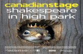 shakespeare in high park - Canadian Stage presents ... · Shakespeare ubica El Rey Lear en una antigua Bretaña mítica, pero que es claramente una versión apenas disfrazada del