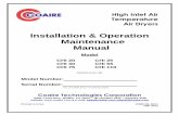 Installation & Operation Maintenance Manual - Coaire manuals/5. Air Dryers/CHI High Temp Air... · Installation & Operation Maintenance Manual Model CHI 20 CHI 25 CHI 40 CHI 55 CHI