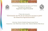 Universidad Autónoma de San Luis Potosí Facultad de ... · •Vílchez, R; Eliminación de metales pesados en a guas mediante sistemas de lechos sumergidos: estudio microbiológico