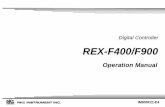 Digital Controller REX-F400/F900 - RKC INST · REX-F400/F900 . Thank you for purchasing this RKC product. In order to achieve maximum performance and ensure proper operation of your
