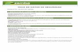 MSDS 2,4D 100 ZAMBA1 - Agroquímicos Valor Zamba · Panorama de Emergencia ... INFORMACION TOXICOLOGICA ... La información aquí suministrada no es necesariamente exhaustiva pero