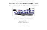MASTER SPECIFICATIONS FOR DESIGN AND ... - Benton … · MASTER SPECIFICATIONS FOR DESIGN AND CONSTRUCTION ... Benton, AR 72015 2015 EDITION . 1 Benton Utilities – Water System