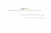 Empresas Públicas de Medellín E.S.P. - epm.com.co · EPM presenta los estados financieros separados, para cumplimiento ante los entes de control y para propósito de hacer seguimiento
