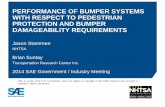 PERFORMANCE OF BUMPER SYSTEMS WITH … Meetings/SAE/2014... · Volkswagen Passat Overseas Lower Apron NA Energy Absorber Overseas Lower Apron NA Energy Absorber NA Version NA Version