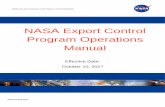 NASA Export Control Program Operations Manual · NASA Export Control Program Operations Manual - NAII 2190.1 October, 2017 vii ... ACEA Associate/Assistant/Alternate Center Export
