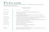 Pléyade - revistapleyade.clyade-17.pdf · in Giorgio Agamben’s Thought ... artículo, reseña, entrevista e intervenciones, escritas en español o inglés. La revista es publicada